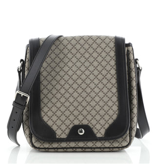 Gucci Snap Flap Messenger Bag Diamante Coated Canvas Medium