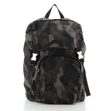 Prada Front Pocket Backpack Printed Tessuto Medium