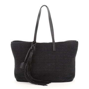 Saint Laurent Shopper Tote Woven Raffia East West