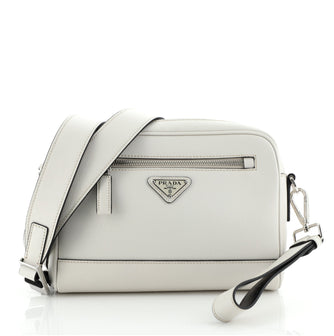 Prada Convertible Zip Crossbody Bag Saffiano Leather Small