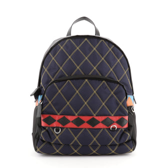 Prada Impunto Zip Backpack Quilted Tessuto Medium