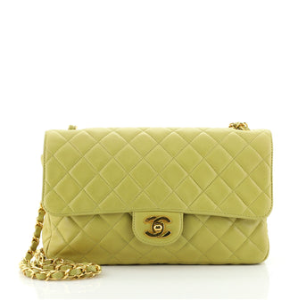 Chanel Vintage Classic Single Flap Bag Quilted Lambskin Small
