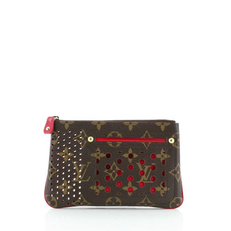 Louis Vuitton Pochette Plate Perforated Monogram Canvas PM