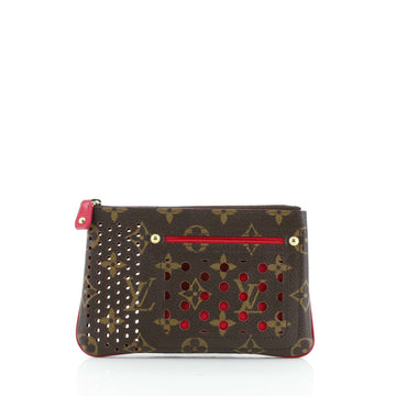 Louis Vuitton Pochette Plate Perforated Monogram Canvas PM