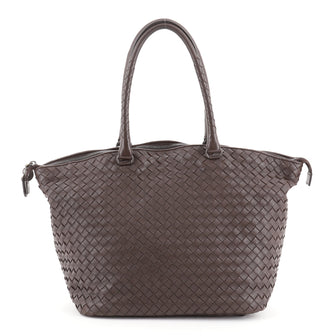 Bottega Veneta Zip Top Tote Intrecciato Nappa Large