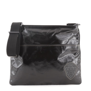 Gucci Top Zip Crest Messenger Dialux Coated Canvas Large
