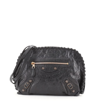 Balenciaga Giant Stitch Giant Studs Crossbody Bag Leather