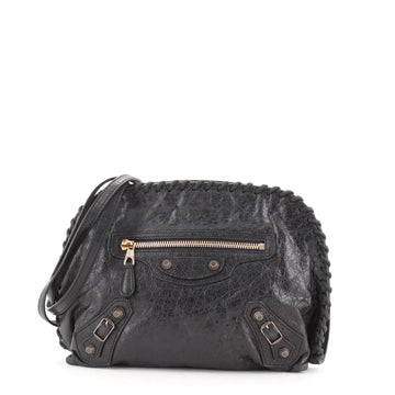 Balenciaga Giant Stitch Giant Studs Crossbody Bag Leather