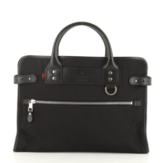 Gucci Web Briefcase Techno Canvas Medium