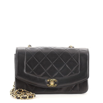 Chanel Vintage Diana Flap Bag Quilted Lambskin Small