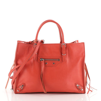 Balenciaga Papier A4 Zip Around Classic Studs Bag Leather Mini