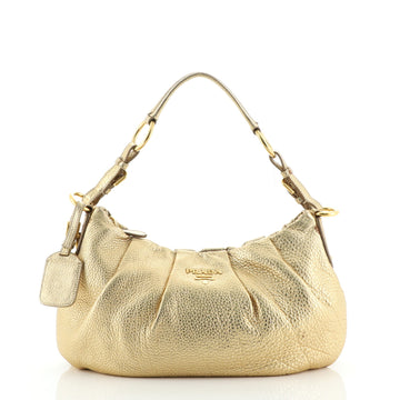 Prada Gathered Hobo Vitello Daino Medium