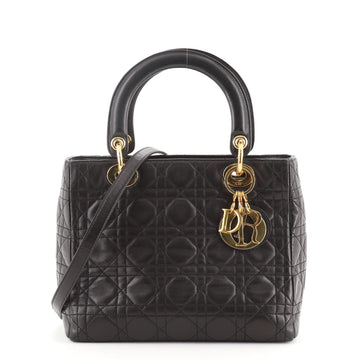 Christian Dior Vintage Lady Dior Bag Cannage Quilt Lambskin Medium