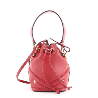 Fendi Monster Mon Tresor Bucket Bag Leather Mini