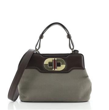 Bvlgari Isabella Rossellini Bag Canvas with Leather Small