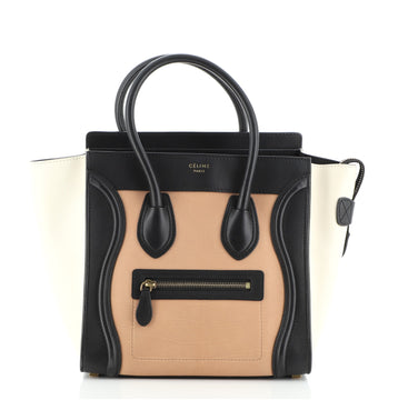 Celine Tricolor Luggage Bag Leather Micro