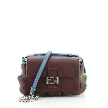 Fendi Wave Double Baguette Leather Micro