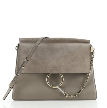 Chloe Faye Shoulder Bag Leather and Suede Medium