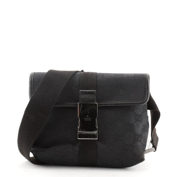 Gucci Buckle Waist Bag GG Canvas Small