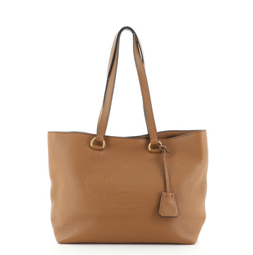 Prada Embossed Logo Open Tote Vitello Daino Medium