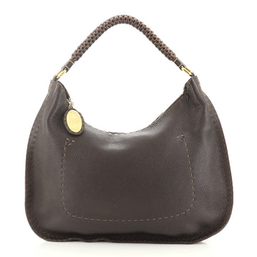 Fendi Selleria Hobo Grainy Leather Large