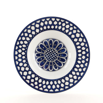 Hermes Bleus D'Ailleurs Soup Bowl Printed Porcelain