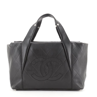 Chanel All Day Long Tote Chevron Leather Medium