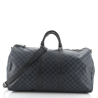 Louis Vuitton Keepall Bandouliere Bag Damier Cobalt 55