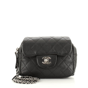 Chanel Wallet on Chain Flap Bag Quilted Caviar Mini