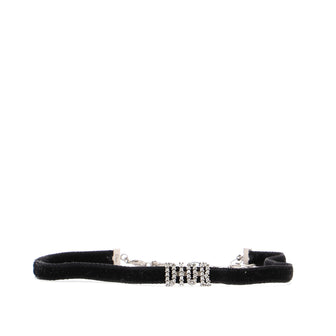 Christian Dior Dior Choker Necklace Velvet Ribbon and Crystals
