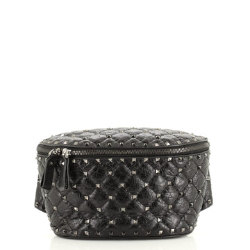 Valentino Rockstud Spike Belt Bag Quilted Leather
