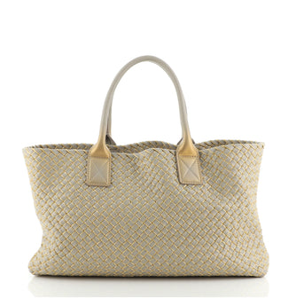 Bottega Veneta Cabat Tote Intrecciato Metallic Nappa Medium