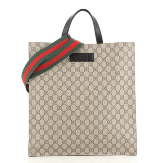 Gucci Convertible Soft Open Tote GG Coated Canvas Tall
