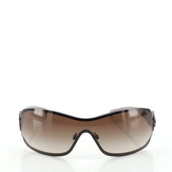 Chanel Camellia Shield Sunglasses Acetate with Crystal