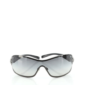 Chanel Camellia Shield Sunglasses Acetate with Crystal