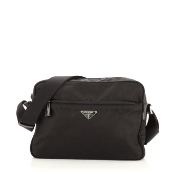 Prada Zip Messenger Bag Tessuto Small