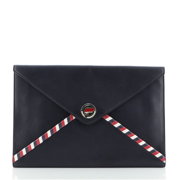 Chanel Airlines Envelope Clutch Lambskin Large