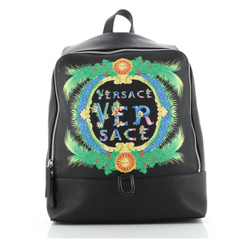 Versace Beverly Backpack Printed Leather