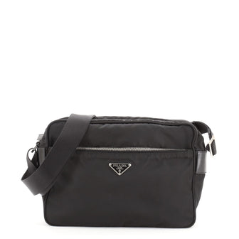Prada Zip Messenger Bag Tessuto Small
