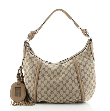 Gucci Techno Horsebit Hobo GG Canvas Medium