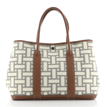 Hermes Garden Party Tote Printed Toile and Leather 36