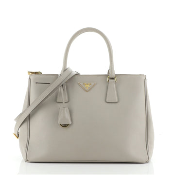 Prada Double Zip Lux Tote Saffiano Leather Medium