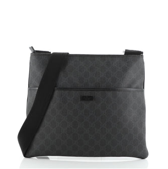 Gucci Zip Top Messenger Bag GG Coated Canvas Large