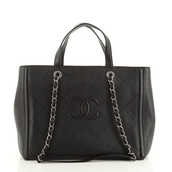Chanel CC Chain Tote Quilted Deerskin Medium