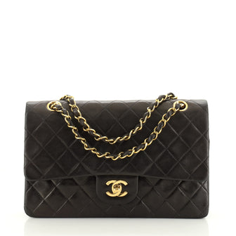 Chanel Vintage Classic Double Flap Bag Quilted Lambskin Medium