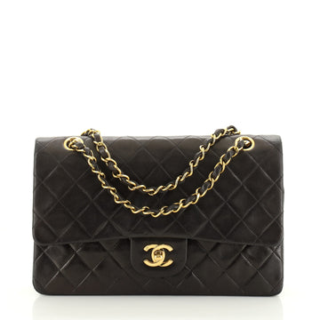 Chanel Vintage Classic Double Flap Bag Quilted Lambskin Medium