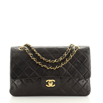 Chanel Vintage Classic Double Flap Bag Quilted Lambskin Medium