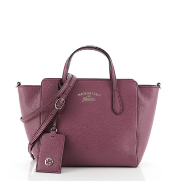 Gucci Swing Crossbody Bag Pebbled Leather Mini