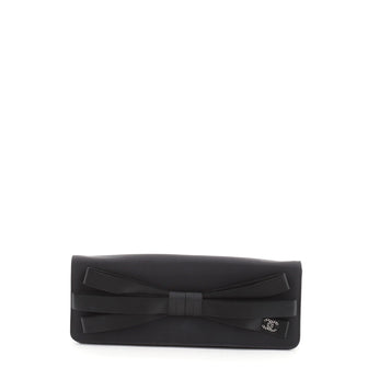 Chanel Bow Clutch Satin