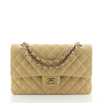 Chanel Vintage Classic Double Flap Bag Quilted Lambskin Medium